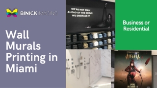 Wall Murals Printing in Miami | Binick Imaging