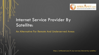 Internet Service Provider By Satellite