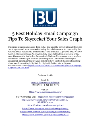 5 Best Holiday Email Campaign Tips To Skyrocket Your Sales Graph