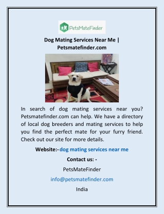 Dog Mating Services Near Me | Petsmatefinder.com