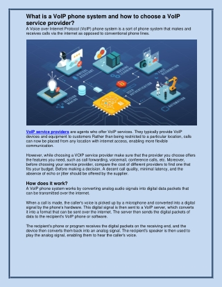 What is a VoIP phone system and how to choose a VoIP service provider