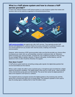 What is a VoIP phone system and how to choose a VoIP service provider