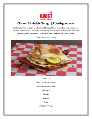 Chicken Sandwich Chicago