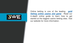 Have A Look At Gold Fishing Online Casino Slot Game