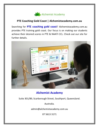 PTE Coaching Gold Coast | Alchemistacademy.com.au