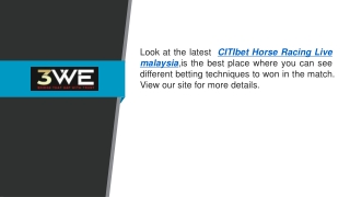 Citibet Horse Racing Live Malaysia Is An Amazing Betting Site