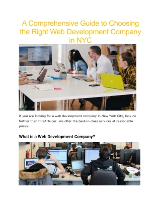 Web development company nyc