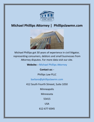 Michael Phillips Attorney   Phillipslawmn