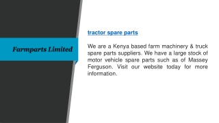 Tractor Spare Parts  Farmparts