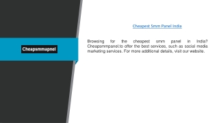 Cheapest Smm Panel India | Cheapsmmpanel.co