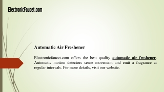 Automatic Air Freshener | Electronicfaucet.com