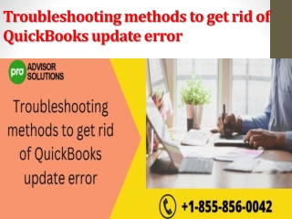 Troubleshooting methods to get rid of QuickBooks update error