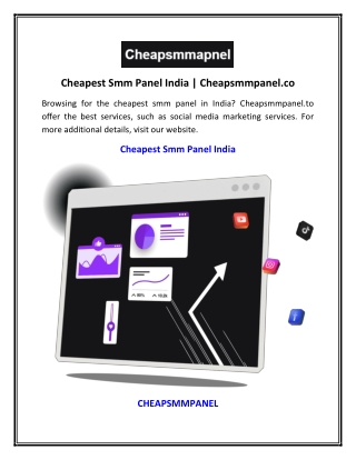 Cheapest Smm Panel India | Cheapsmmpanel.co