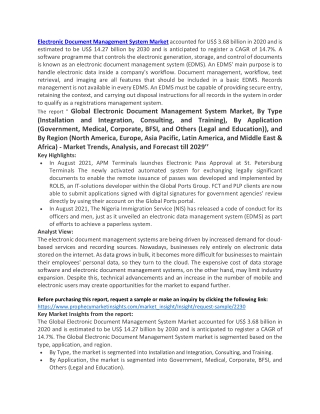 Electronic Document Management System Market