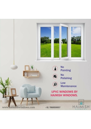 No Painting , No Polishing, Low Maintenance UPVC WINDOWS