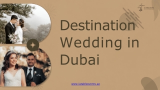 Destination Wedding in Dubai