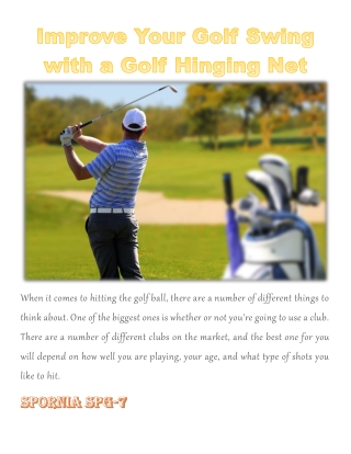 Improve Your Golf Swing with a Golf Hinging Net