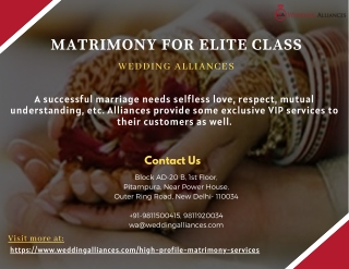 Famous Matrimony for Elite Class