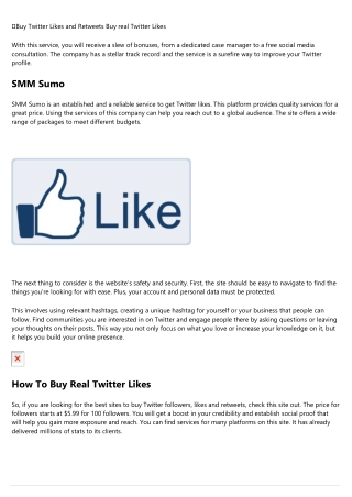 The Most Common Complaints About get twitter likes, and Why They're Bunk