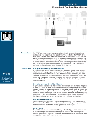 Feed to Stop Control | Unico