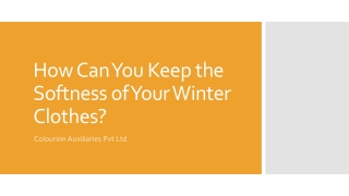 How Can You Keep the Softness of Your Winter Clothes?