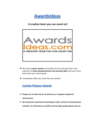 AwardsIdeas - Custom Plaques Awards