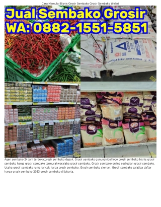 Ô88ᒿ-1551-5851 (WA) Distributor Grosir Sembako Modal Buka Grosir SembakoGrosir w