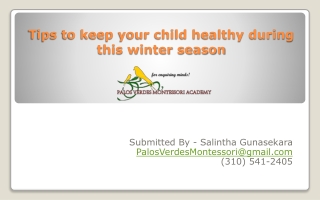 Tips to keep your child healthy during this winter season