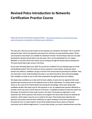 Pelco Introduction to Networks Certification