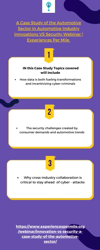 Automotive Industry innovations vs Security Webinar | Experiences Per Mile