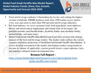 Food Grade Paraffin Wax Market report