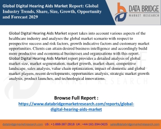 Digital Hearing Aids Market report