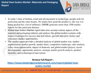 Heat Sealers Market report