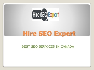 Best SEO Services in Canada - Hire Seo Expert
