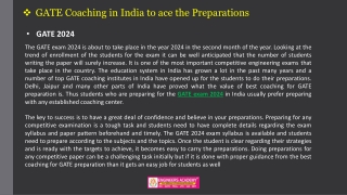 GATE Coaching in India to ace the Preparations