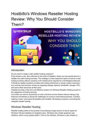 Hostbillo's Windows Reseller Hosting Review_ Why You Should Consider Them_