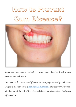 How to Prevent Gum Disease