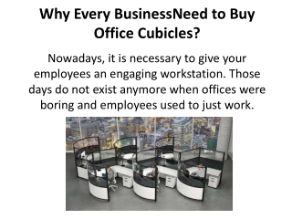 Why Every BusinessNeed to Buy Office Cubicles?