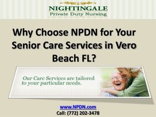 Why Choose NPDN for Your Senior Care Services in Vero Beach