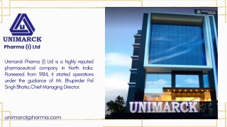 Indian Pharmaceutical Companies - Unimarck Pharma