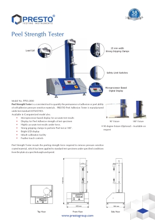 Peel Bond Tester Manufacturer and Supplier