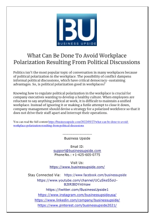 what can be done to avoid workplace polarization.docx
