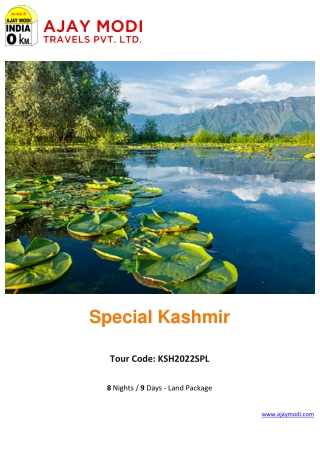 Kashmir Tour Packages at the Best Price – Ajay Modi Travels