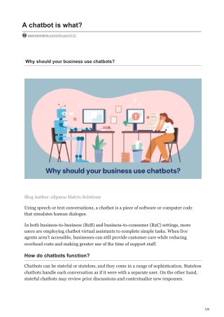 Why should your business use chatbots