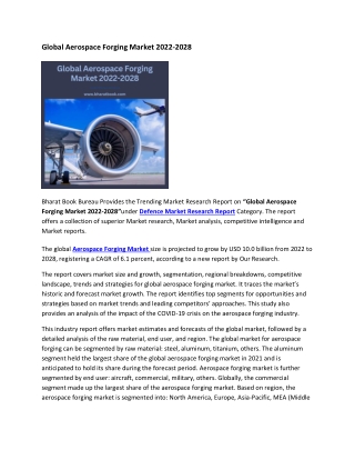 Global Aerospace Forging Market 2022-2028