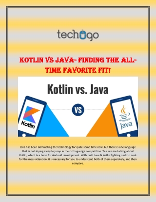 Kotlin vs Java- Finding The All-Time Favorite Fit!