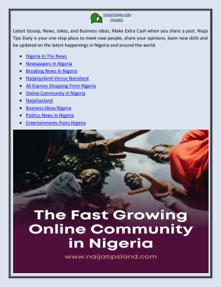 Online Forums In Nigeria