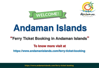 Ferry Ticket Booking in Andaman Islands