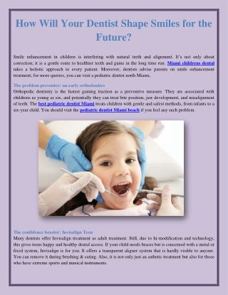 How Will Your Dentist Shape Smiles for the Future?