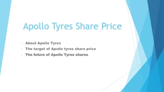 Apollo Tyres share price | Motilal Oswal